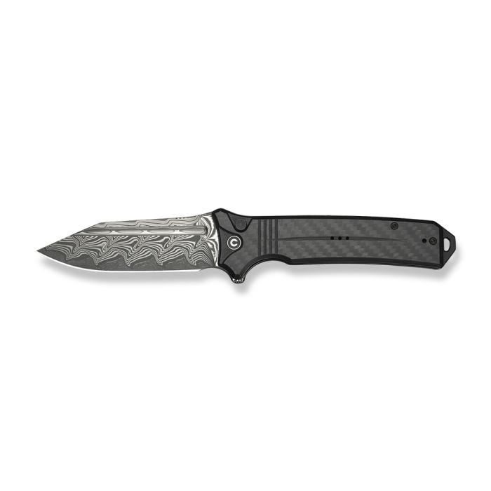Ніж складаний туристичний Civivi Neurohaptic, (9.5 см) Damascus / Carbon Fiber & G10 