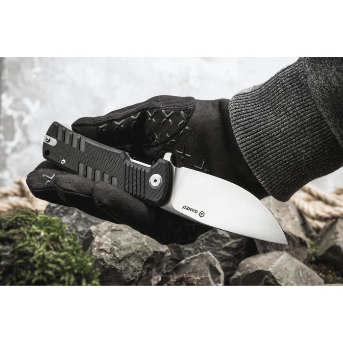 Ніж складаний туристичний Ganzo G769 (9 см) D2 / G10 чорний