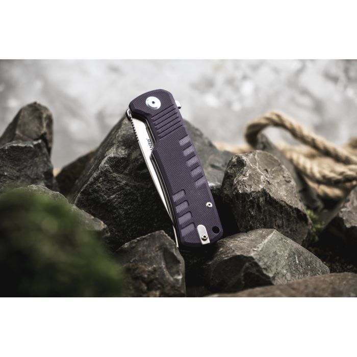 Ніж складаний туристичний Ganzo G769 (9 см) D2 / G10 фіолетовий
