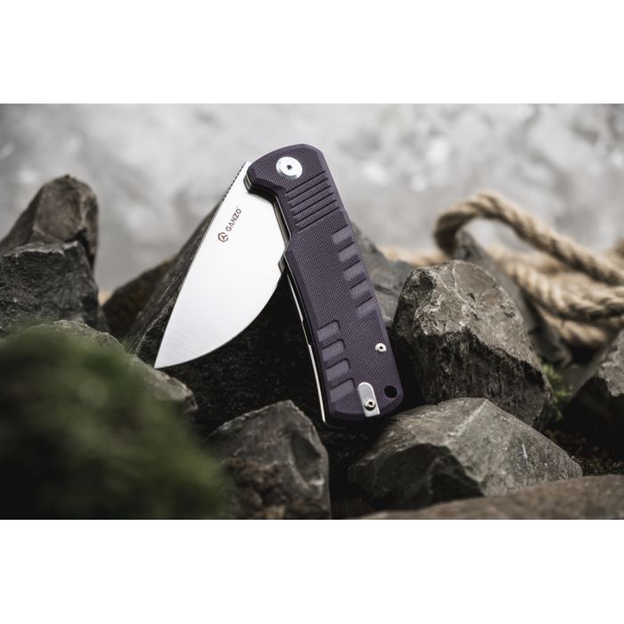 Ніж складаний туристичний Ganzo G769 (9 см) D2 / G10 фіолетовий