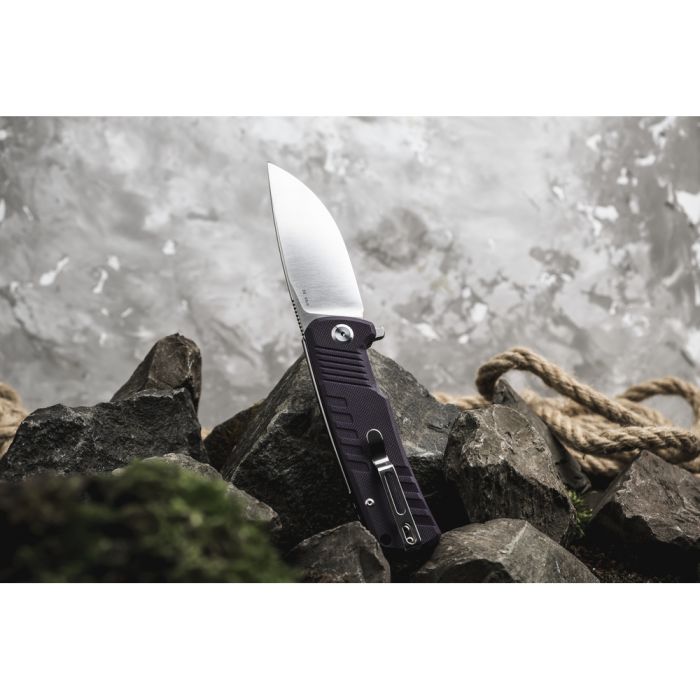 Ніж складаний туристичний Ganzo G769 (9 см) D2 / G10 фіолетовий