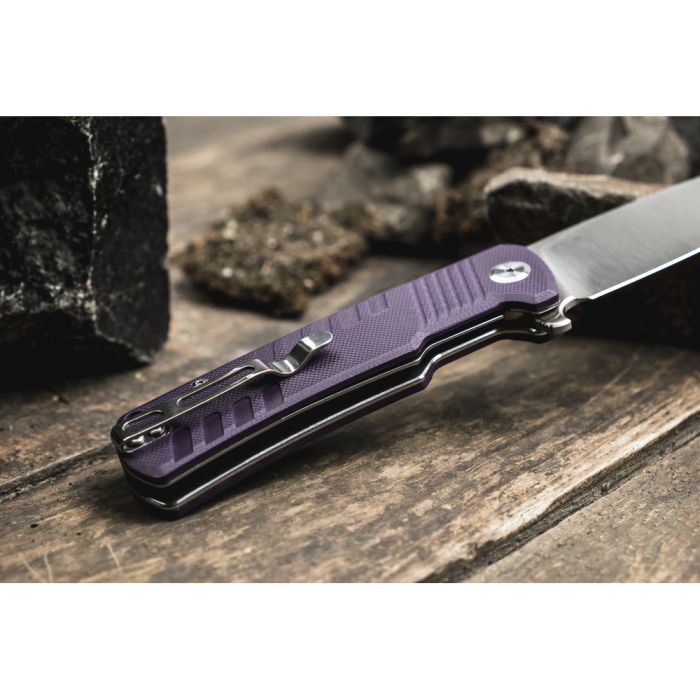 Ніж складаний туристичний Ganzo G769 (9 см) D2 / G10 фіолетовий