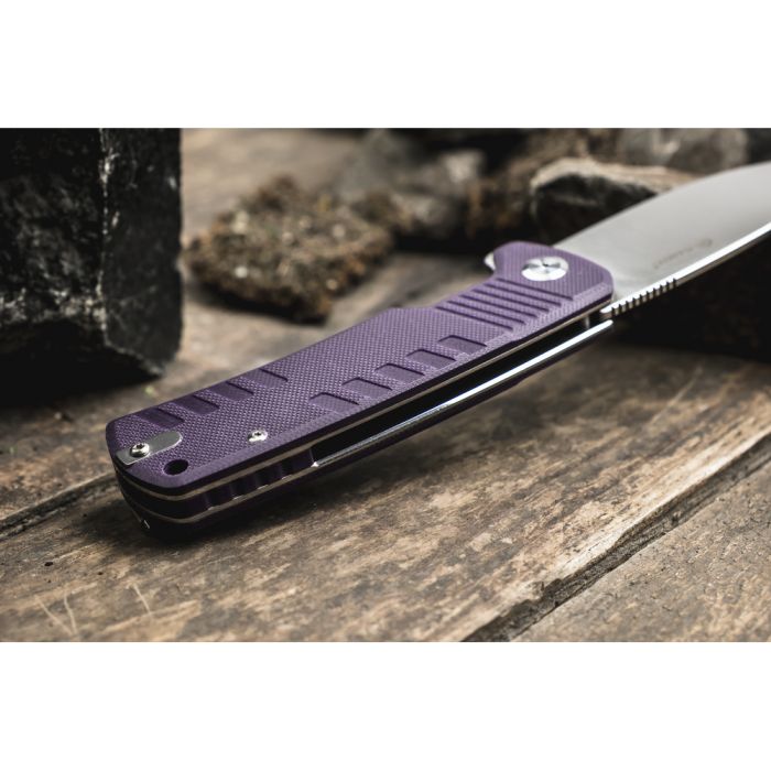 Ніж складаний туристичний Ganzo G769 (9 см) D2 / G10 фіолетовий
