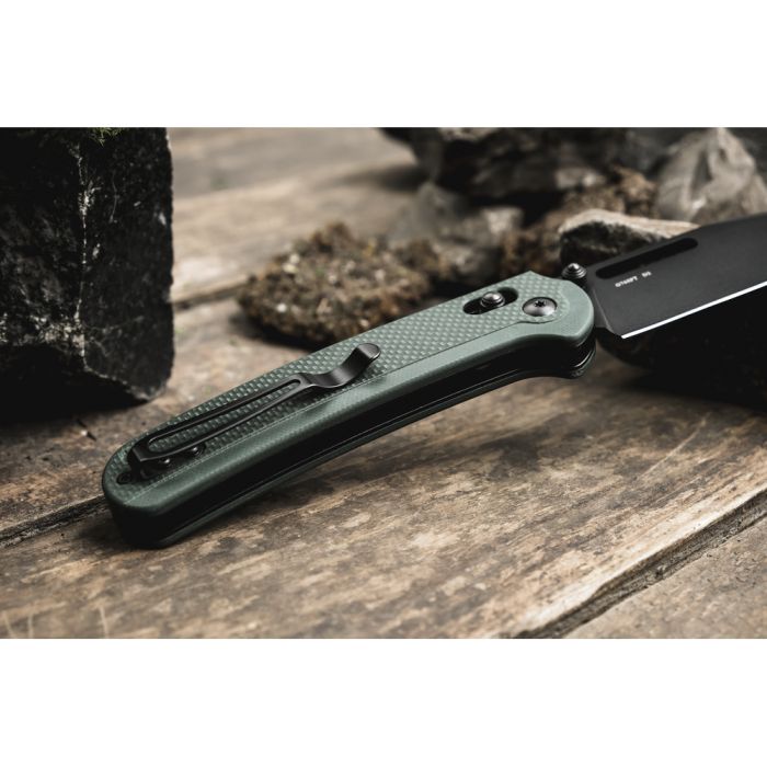 Ніж складаний туристичний Ganzo G768PT (8.8 см) D2 / G10 синьо-зелений, чорний клинок