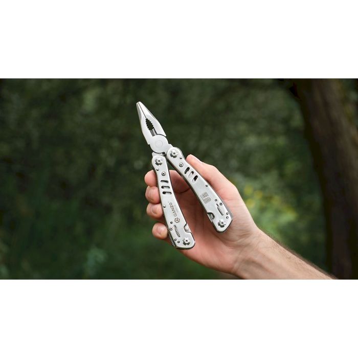 Мультитул Ganzo G301-H, (16.5 см) 26 функцій, хром + біти та чохол