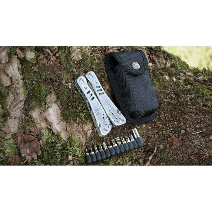 Мультитул Ganzo G301-H, (16.5 см) 26 функцій, хром + біти та чохол