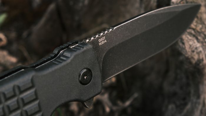 Ніж складаний туристичний Ganzo G627 (8.8 см) 8CR14 / PP чорний