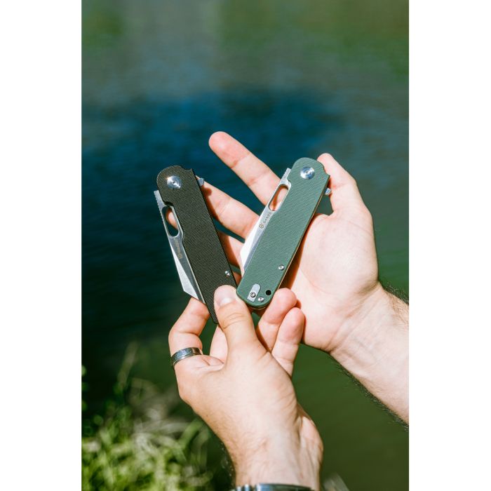 Ніж складаний туристичний Ganzo G770 (8.8 см) D2 / G10 зелений