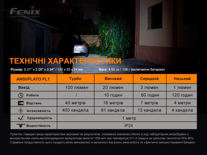 Фонарь ручной с автономным питанием Fenix ​​E-STAR