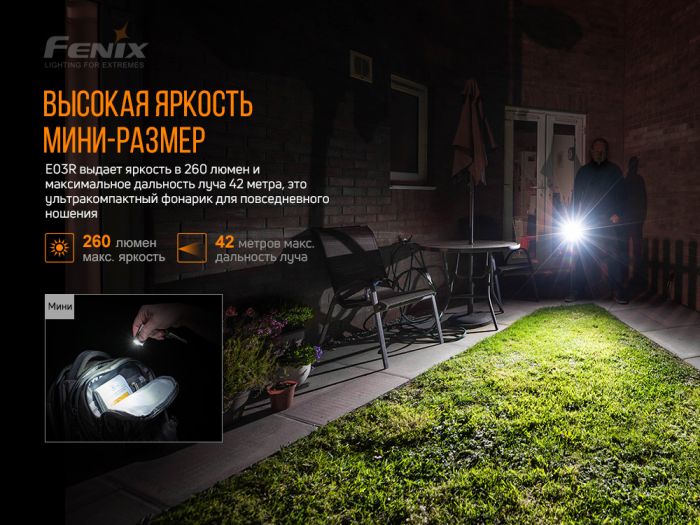 Ліхтар наключний Fenix E03R
