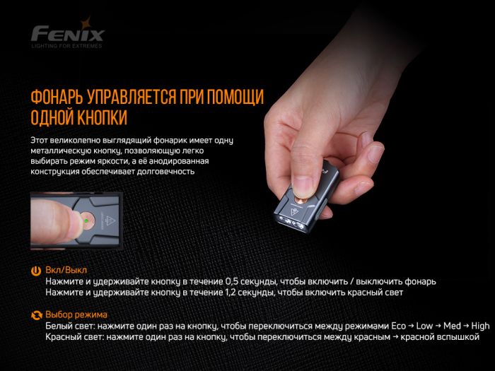 Ліхтар наключний Fenix E03R