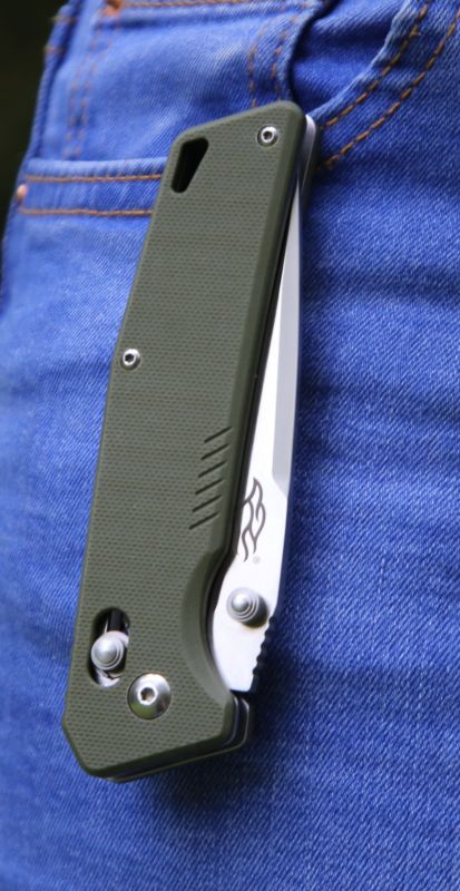 Ніж складаний туристичний  Firebird FB7601 (8.7 см) 440С / G10 зелений