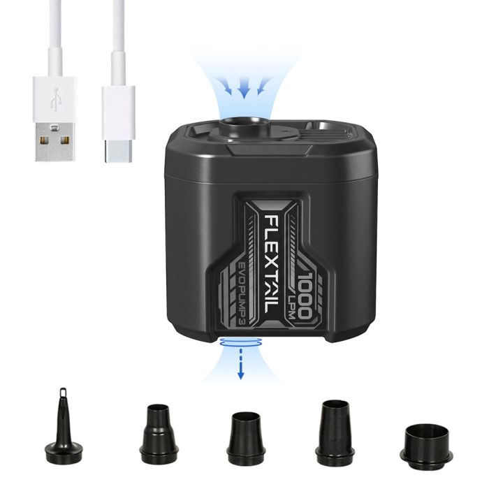 Портативний повітряний насос Flextail Evo Pump 3, 1000 л/хв, чорний