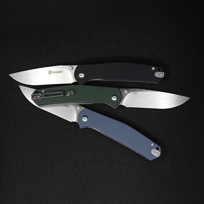 Ніж складаний туристичний Ganzo G6804 (8.9 см) 8CR14 / G10 чорний