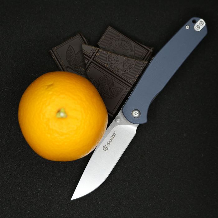 Ніж складаний туристичний Ganzo G6804 (8.9 см) 8CR14 / G10 сірий