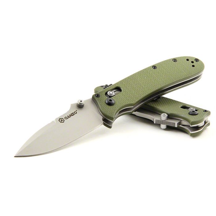Ніж складаний туристичний Ganzo G704 (8.6 см) 440C / G10 зелений