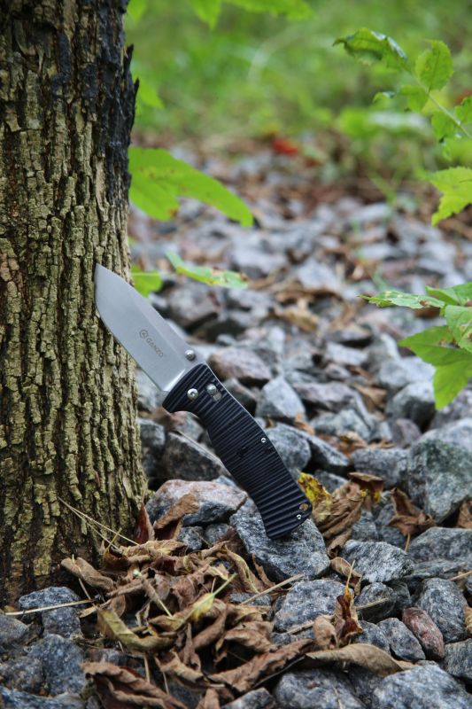 Ніж складаний туристичний Ganzo G720 (9 см) 440C / G10 чорний