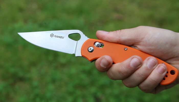 Ніж складаний туристичний Ganzo G729 (8.7 см) 440C / G10 помаранчевий