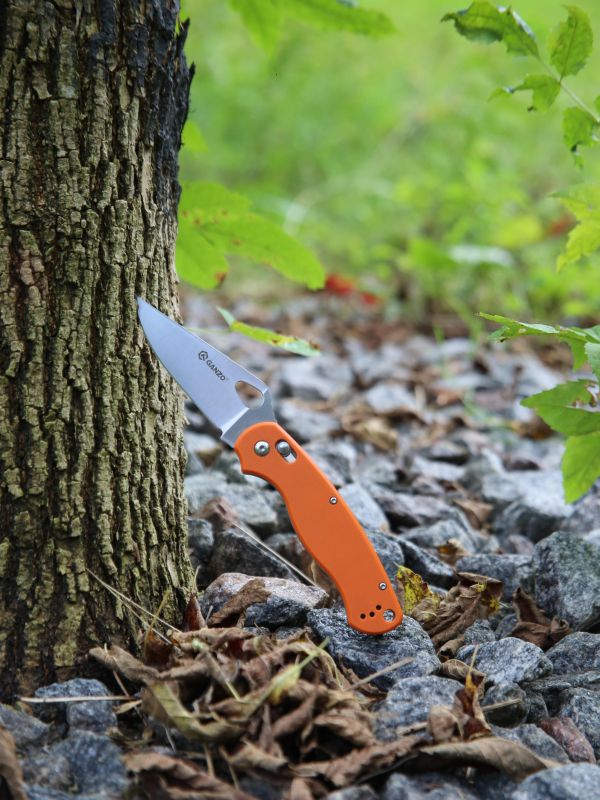 Ніж складаний туристичний Ganzo G729 (8.7 см) 440C / G10 помаранчевий