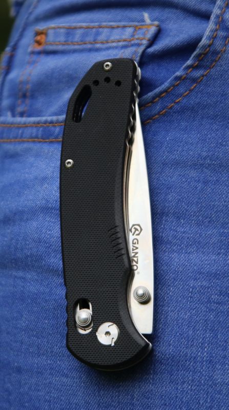 Ніж складаний туристичний Ganzo G7531 (8.9 см) 440С / G10 чорний