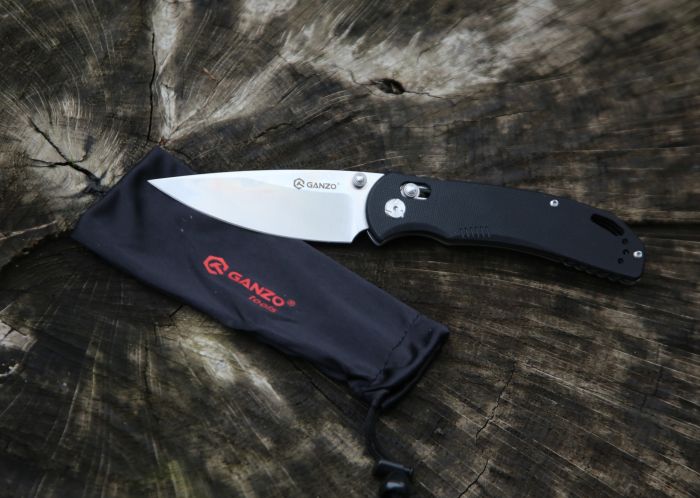 Ніж складаний туристичний Ganzo G7531 (8.9 см) 440С / G10 чорний
