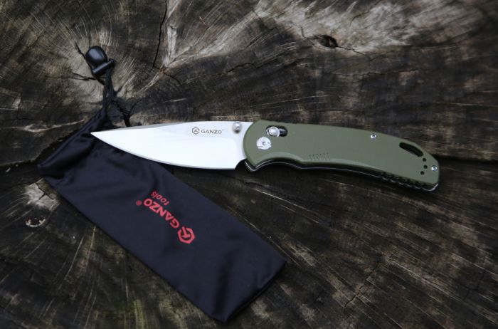 Ніж складаний туристичний Ganzo G7531 (8.9 см) 440С / G10 зелений