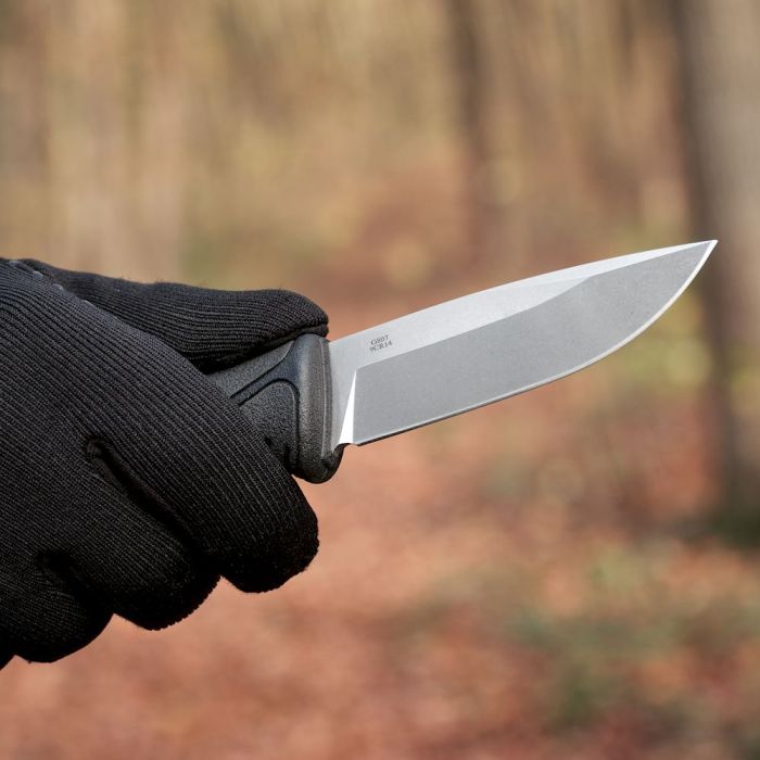 Ніж складаний туристичний Ganzo G807 (8.8 см) 9CR14 / PP+TPR чорний з чохлом