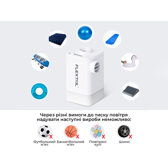 Насос-ліхтар-powerbank кемпінговий Flextail Max Pump 2 Plus, білий
