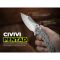 Ніж складаний туристичний Civivi Pentad (8.8 см) Nitro-V / Micarta чорний/білий