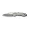 Ніж складаний туристичний Weknife Bogey (9.3 см) Bohler M390 / Titanium сірий