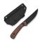 Ніж фіксований туристичний Civivi Carveth (9,1 см) AEB-L / Wood дерево з чохлом
