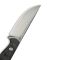 Ніж фіксований туристичний Weknife Notchline, (8.7 см) CPM S35VN /Carbon Fiber чорний з чохлом