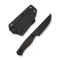 Ніж фіксований туристичний Weknife Notchline, (8.7 см) CPM S35VN /Carbon Fiber мідний з чохлом