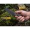 Ніж фіксований туристичний Weknife Notchline, (8.7 см) CPM S35VN /Carbon Fiber мідний з чохлом