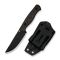 Ніж фіксований туристичний Weknife Notchline, (8.7 см) CPM S35VN /Carbon Fiber мідний з чохлом
