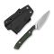 Ніж фіксований кишеньковий Civivi High Grass Field Knife (7,4 см) 14C28N / Micarta зелений з чохлом