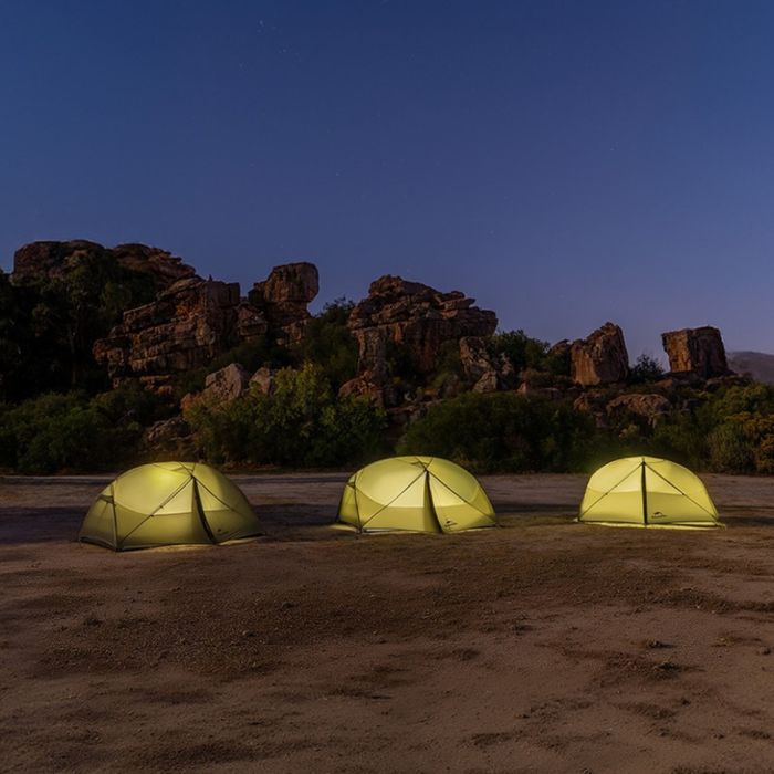 Намет надлегкий двомісний  з футпринтом Naturehike Mongar CNK2550WS037, 20D, сiрий