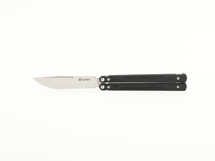 Нiж метелик (балiсонг) Ganzo G766 (8.9 см) 440С / G10 чорний