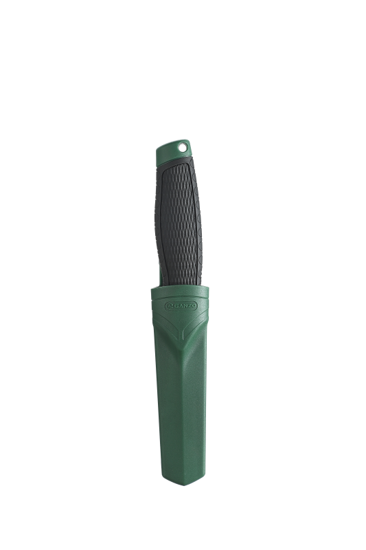 Ніж складаний туристичний Ganzo G806 (9.8 см) 8CR14 / PP+TPR зелений з чохлом