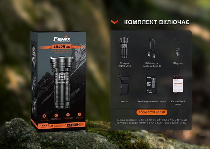 Фонарь ручной Fenix ​​LR40R V2.0