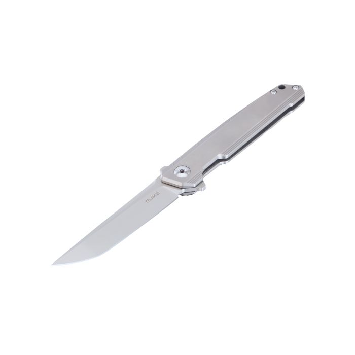 Ніж складаний туристичний Ruike M126-TZ, (9.1 см) steel 154СМ / TC4 (титан) сірий