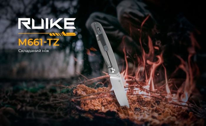 Ніж складаний кишеньковий Ruike M661-TZ, (7.4 см) steel 154СМ / G10 чорний