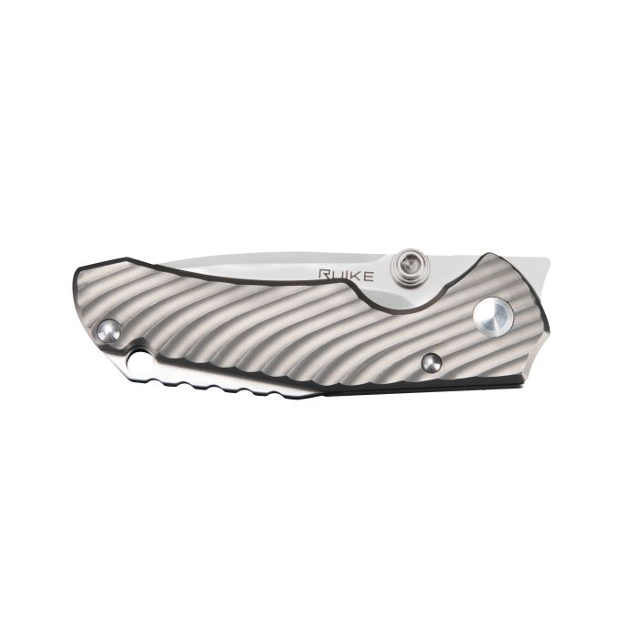 Ніж складаний кишеньковий Ruike M671-TZ, (7 см) steel 154СМ / TC4 (титан) сірий