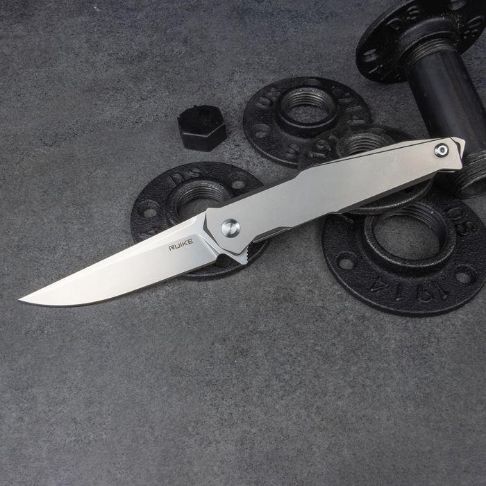 Ніж складаний туристичний Ruike P108-SF, (8.8 см) 14C28N / 3cr14n сірий