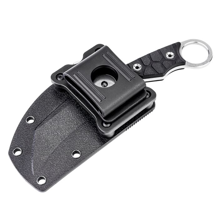 Ніж фіксований туристичний Ruike FS68, (8.6 см) 14C28N / G10 чорний