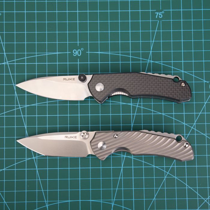 Ніж складаний кишеньковий Ruike M671-TZ, (7 см) steel 154СМ / TC4 (титан) сірий