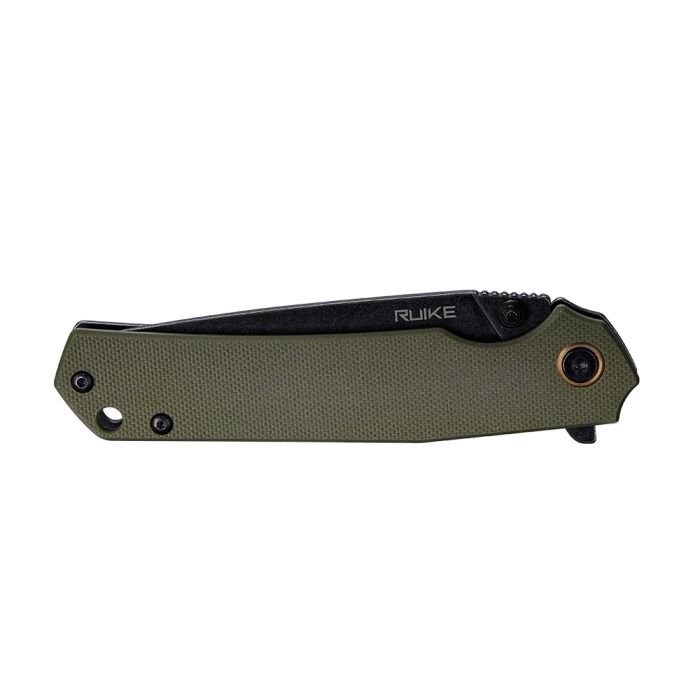 Ніж складаний туристичний Ruike P801-G, (8.6 см) 14C28N / G10 оливковий