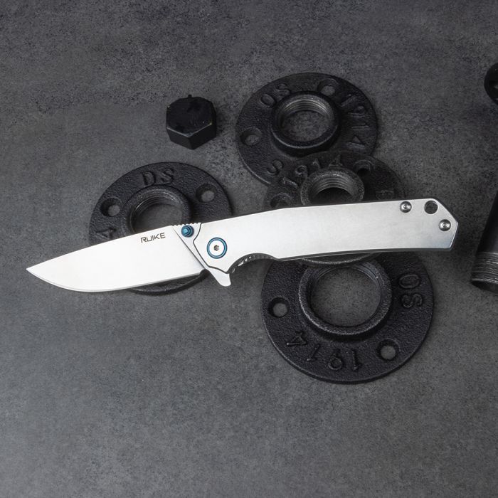 Ніж складаний туристичний Ruike P801-SF, (8.6 см) 14C28N / 3cr14n сірий