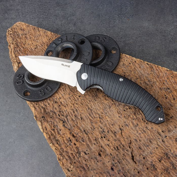 Ніж складаний туристичний Ruike Fang P852-B, (8.9 см) 14C28N / G10 чорний