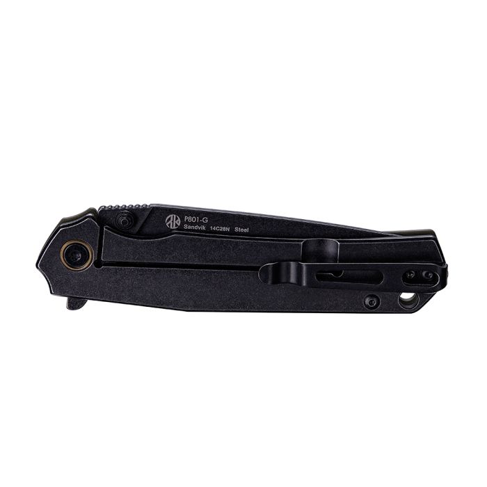 Ніж складаний туристичний Ruike P801-G, (8.6 см) 14C28N / G10 оливковий